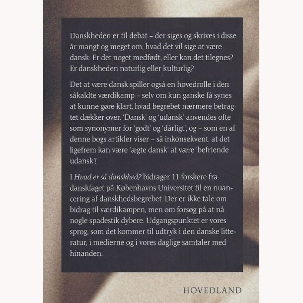Hvad er s danskhed?