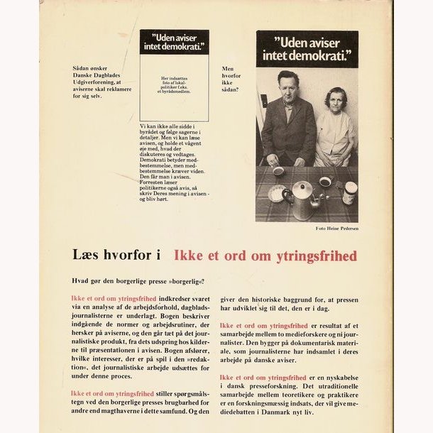 Ikke et ord om ytringsfrihed