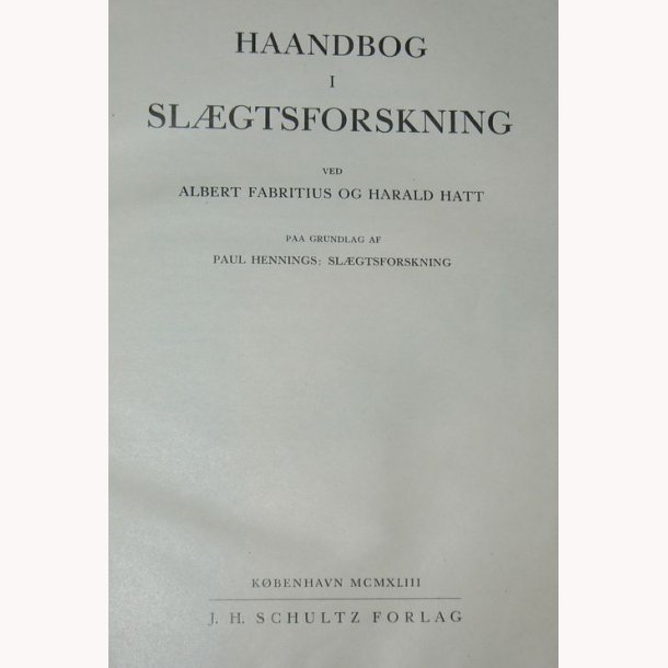 Haandbog i slgtsforskning