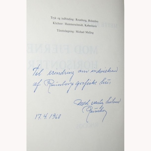 Mod fjerne horisonter - signeret