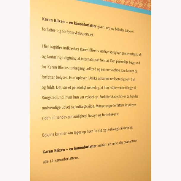 Karen Blixen - en kanonforfatter