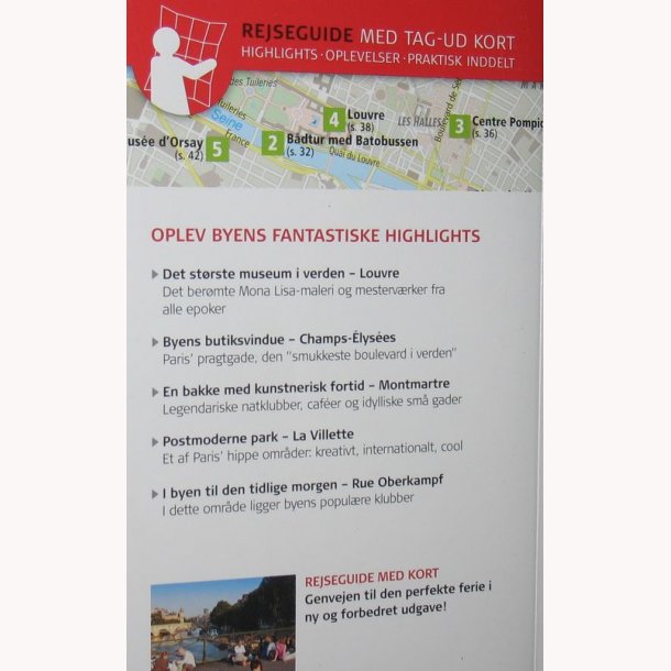 Paris - rejseguide med tag-ud kort