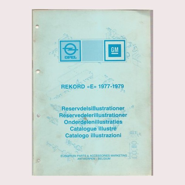 Opel Rekord E 1977-1979 - Reservedelskatalog