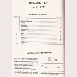 Opel Rekord E 1977-1979 - Reservedelskatalog