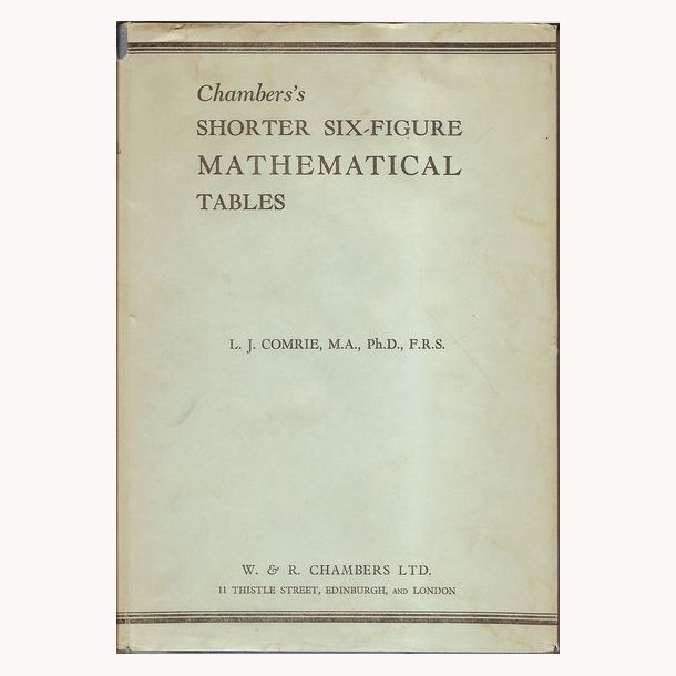 Short six-figure mathematical tables