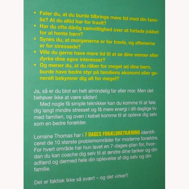 7 dages forldretrning: Lorraine Thomas 