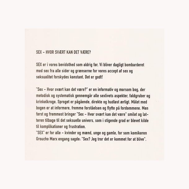 Sex Hvor svrt kan det vre?