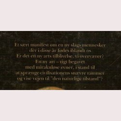 Det ny menneske - En ny arts tilblivelse?