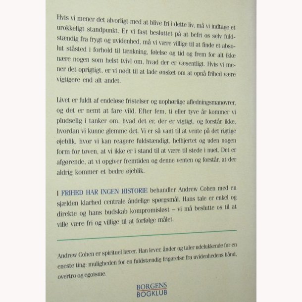 Frihed har ingen historie