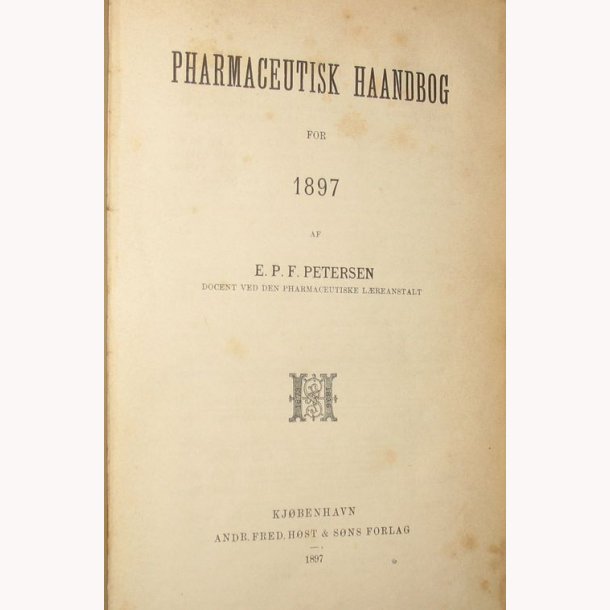 Pharmaceutisk Haandbog for 1897