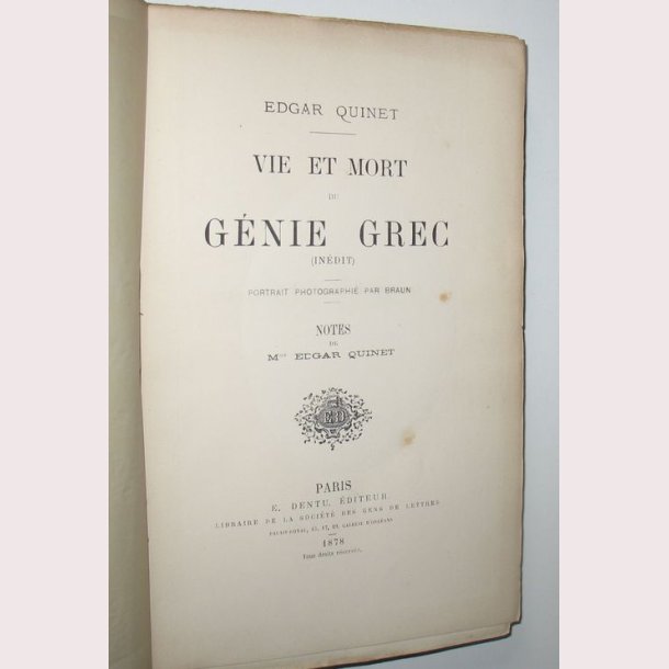 Vie et Mort - G&eacute;nie Grec