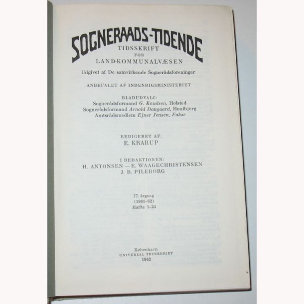 Sogneraads-Tidende 1961-1962