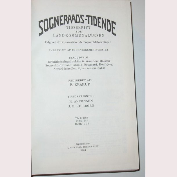 Sogneraads-Tidende 1963-1964