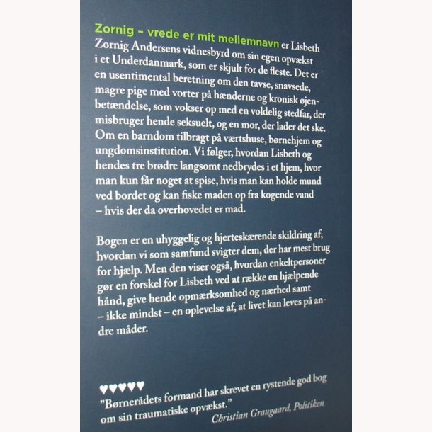 Zornig: Lisbeth Zornig Andersen  - vrede er mit mellemnavn