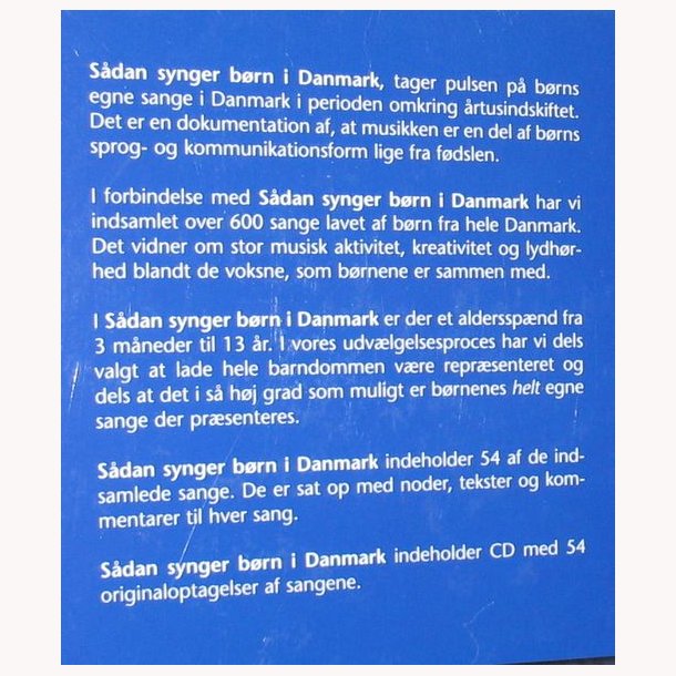 Sdan synger brn i Danmark inkl. CD