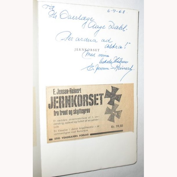 Jernkorset fra front og skyttegrav - signeret