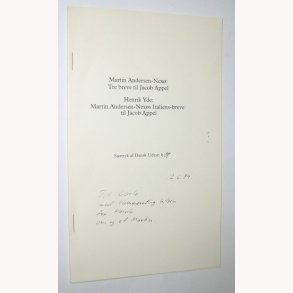 Tre breve til Jacob Appel - signeret