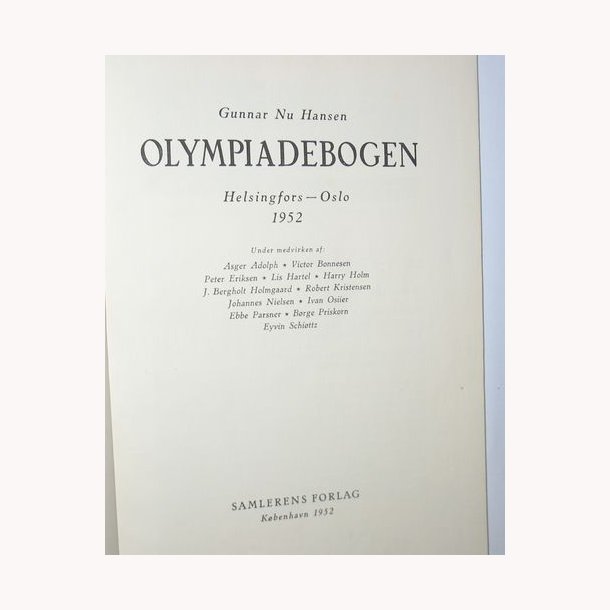 Olympiadebogen 1952