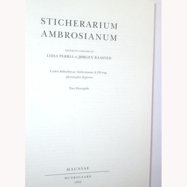 Sticherarium Ambrosianum Xl