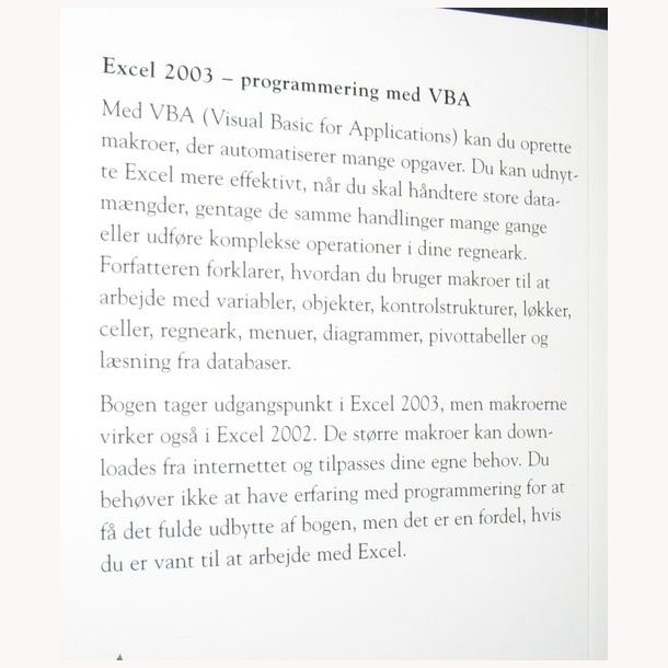 Excel 2003 programmering med VBA