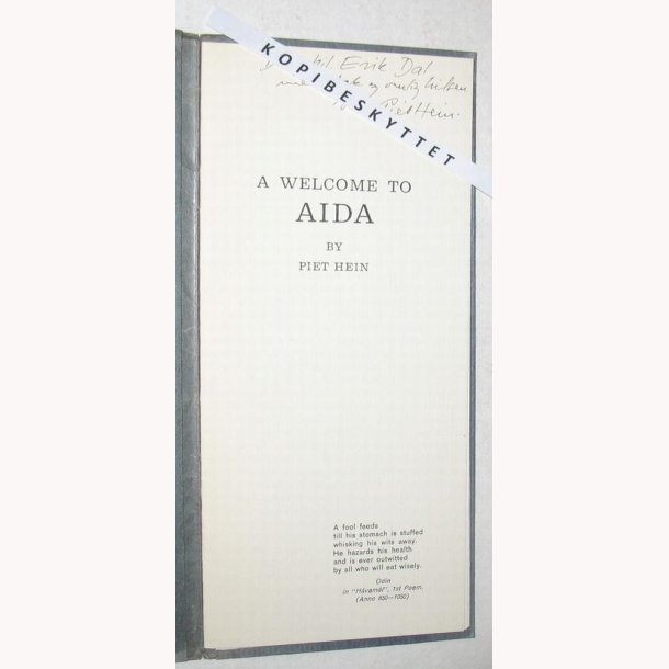 A Welcome to AIDA - signeret