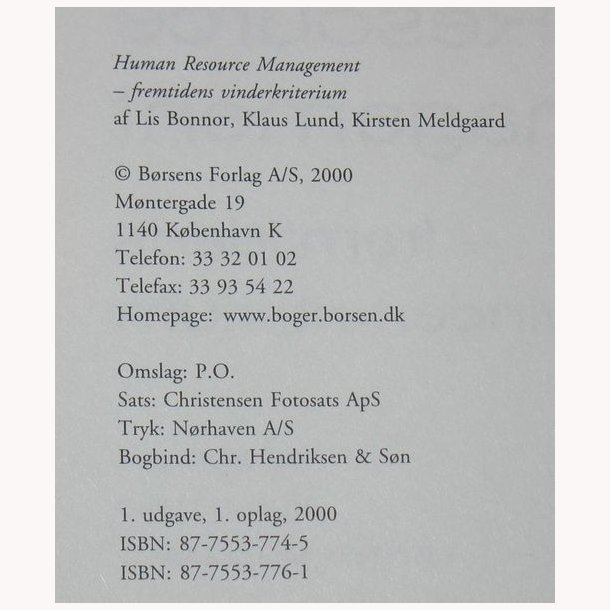 Human Resource Management