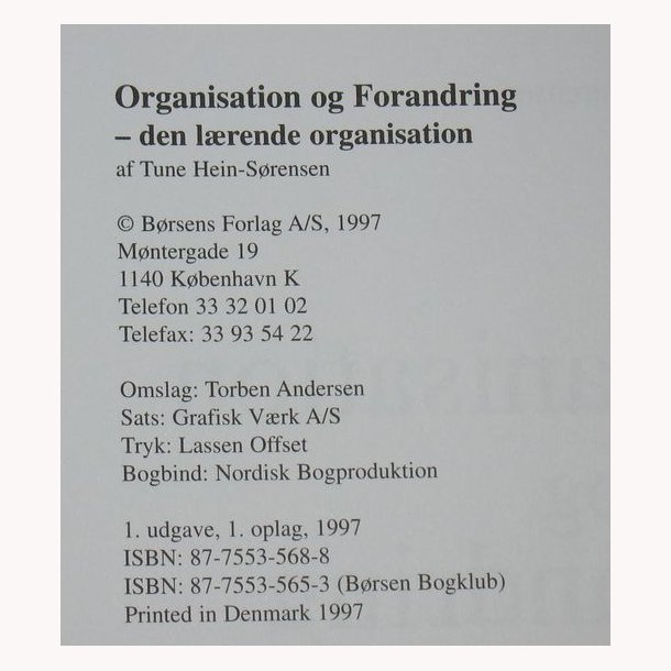 Organisation og forandring - den lrende organisat
