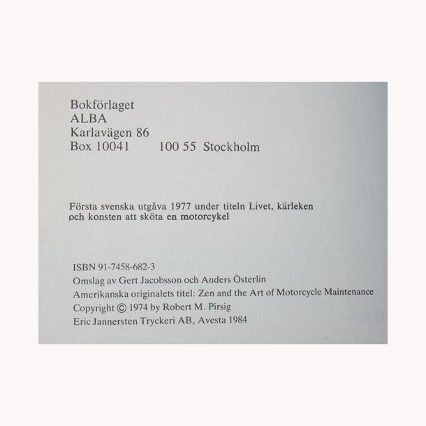 Zen och konsten att sk&ouml;ta en motorcykel