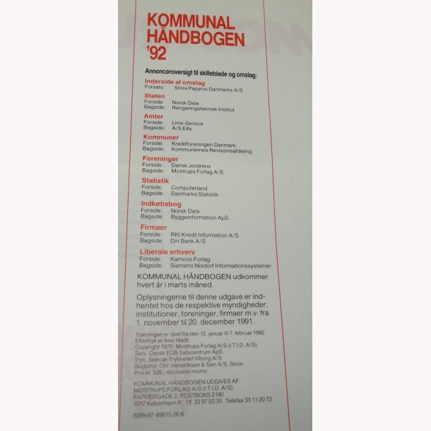 Mostrup - Kommunalhndbogen 1992