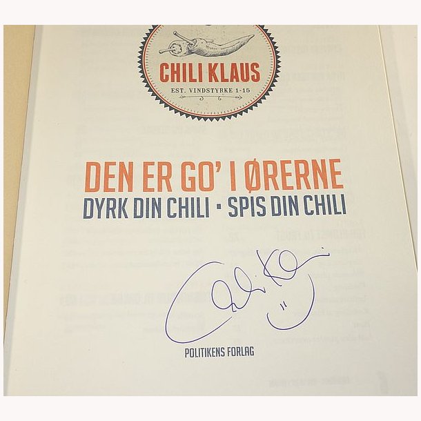 Chili Klaus - den er go&acute; i rerne - signeret