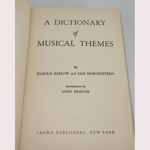 A Dictionary of Musical Themes