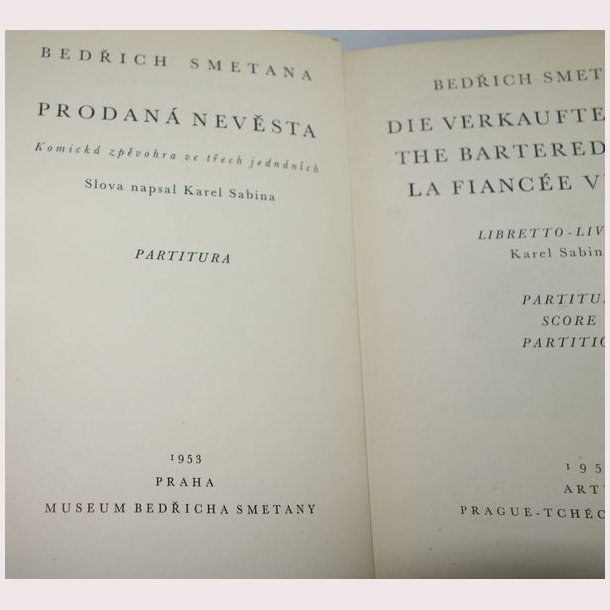 Die Verkaufte Braut / The Bartered Bride / La Fianc&eacute;e Vendue