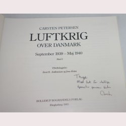Luftkrig over Danmark Bind l - signeret