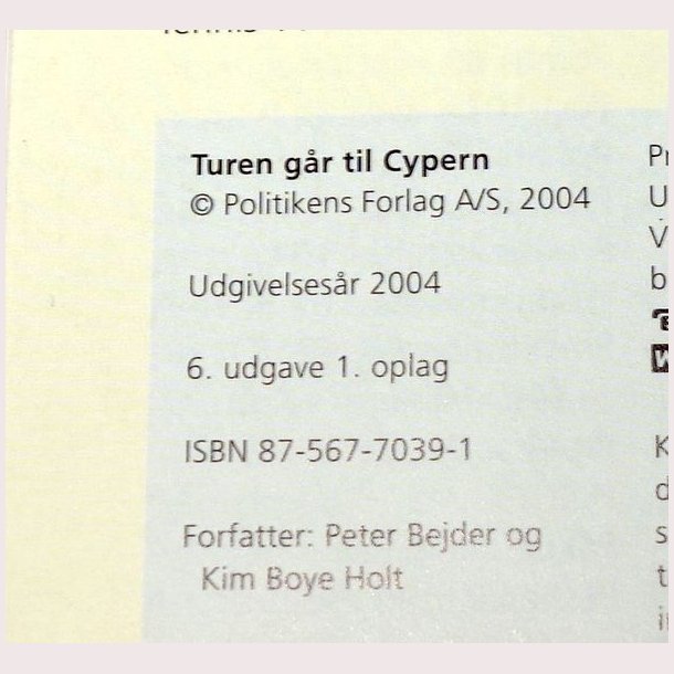 Turen gr til Cypern