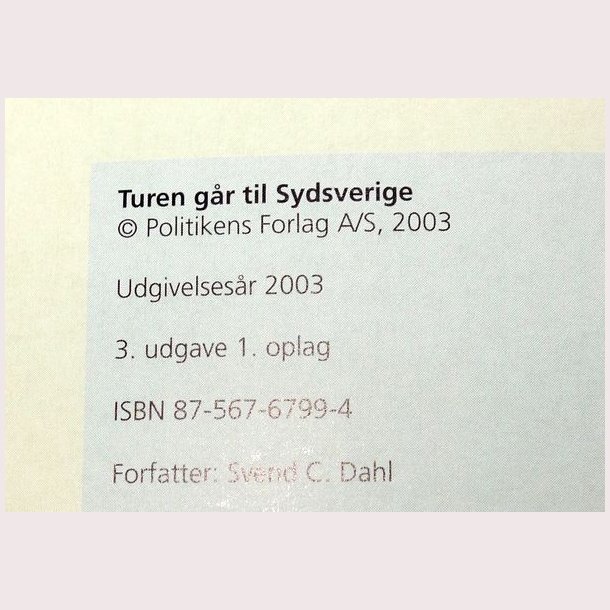 Turen gr til Sydsverige