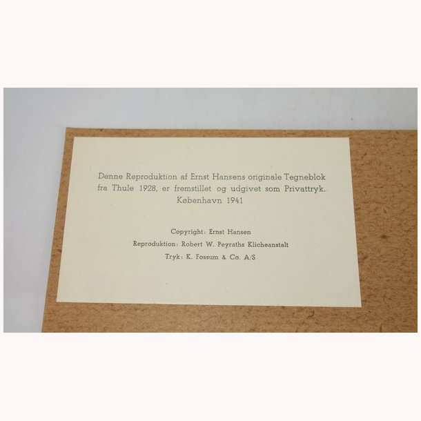 Ernst Hansen Thule 1928 - Tegneblok fra Thule 1928