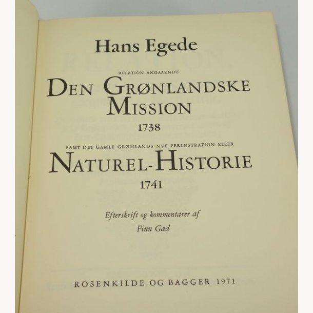 Hans Egede - Bind l-lV i to bind.