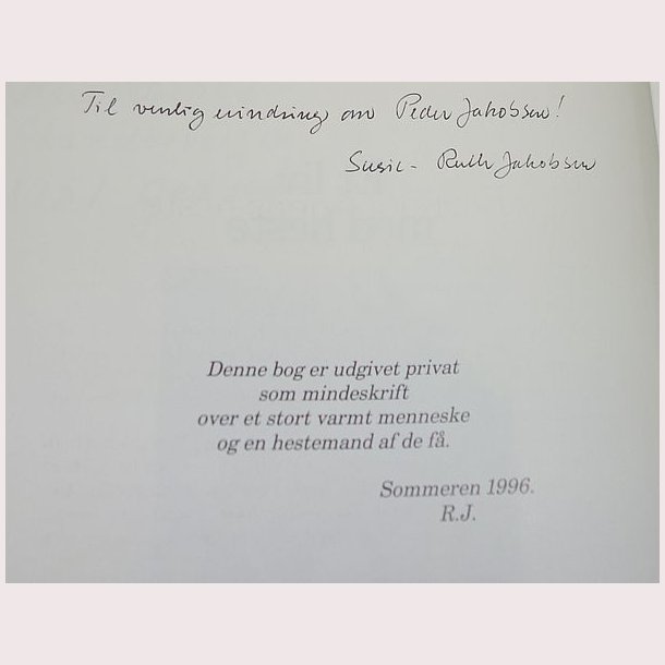 Et liv med heste - signeret