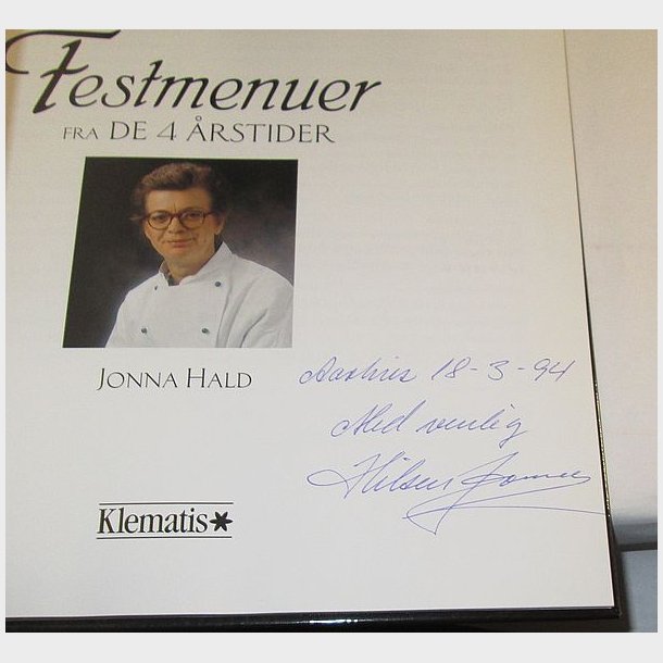 Festmenuer fra de 4 rstider - signeret