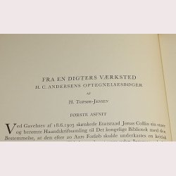 Fra en digters vrksted - H.C Andersens optegnelsesbger