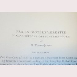 Fra en digters vrksted - Frste Afsnit
