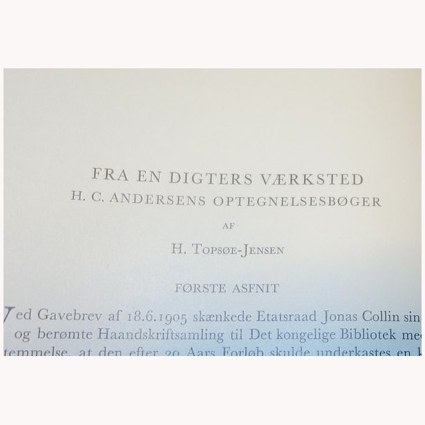 Fra en digters vrksted - Frste Afsnit