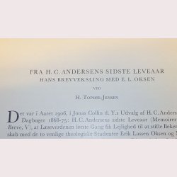 Fra H.C. Andersens sidste leveaar