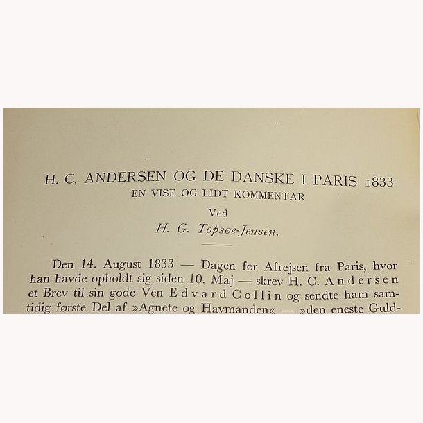 H.C. Andersen og de Danske i Paris 1833