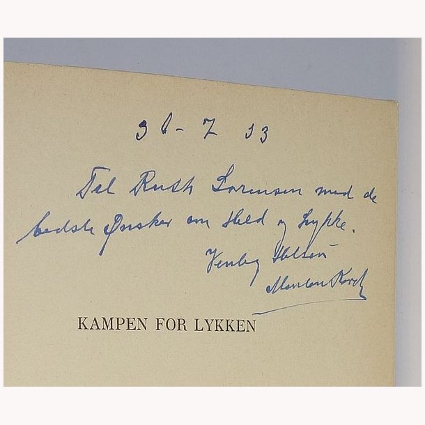 Kampen for lykken - signeret