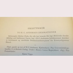 Smstykker - To H.C. Andersens-Dedikationer